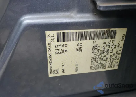 2011 Nissan Altima Base из США, поврежденный, VIN 1N4AL2APXBC167878